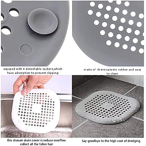 Philbinden 2-Piece Shower Drain Hair Catcher with Sucker