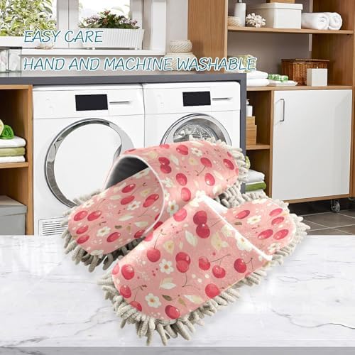Zhirexin Vintage Cute Cherry Cleaning Slippers