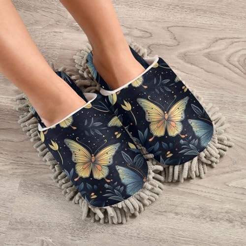 Zhirexin Butterfly Cleaning Slippers for Home Use