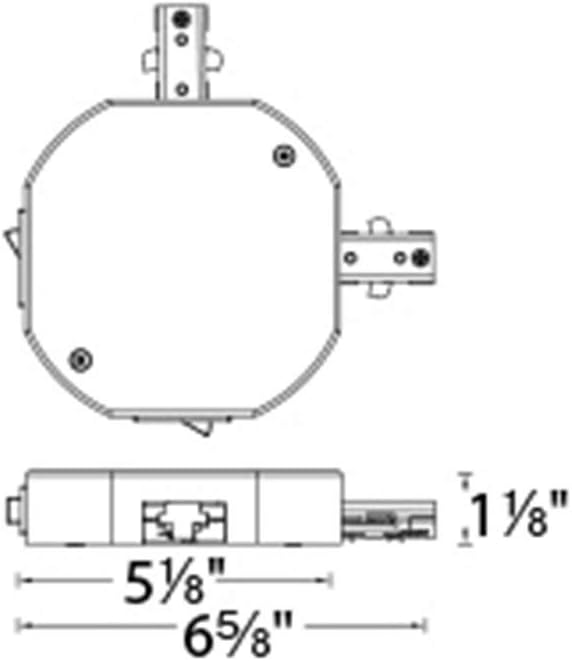 WAC Lighting THL-RIGHT-1-2A-WT Track Current Limiter
