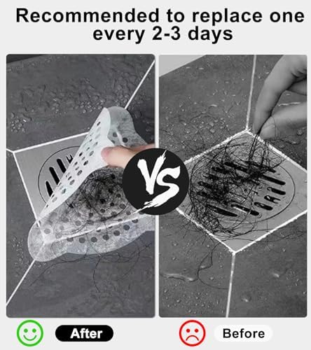 GoodUping 30 PCS 4x4 Disposable Drain Hair Catcher