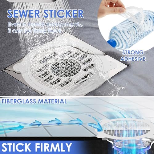 50 Pcs Waterproof Hair Catcher Sticker with Scraper