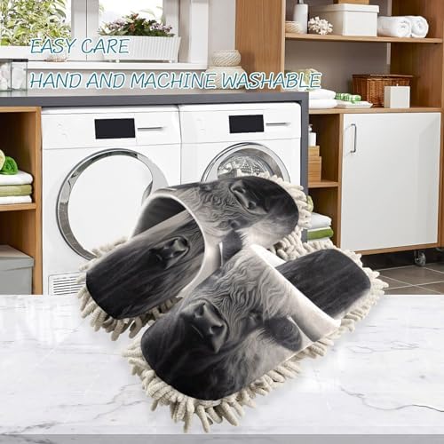 Zhirexin Comfortable Microfiber Mop Slippers for Men Women