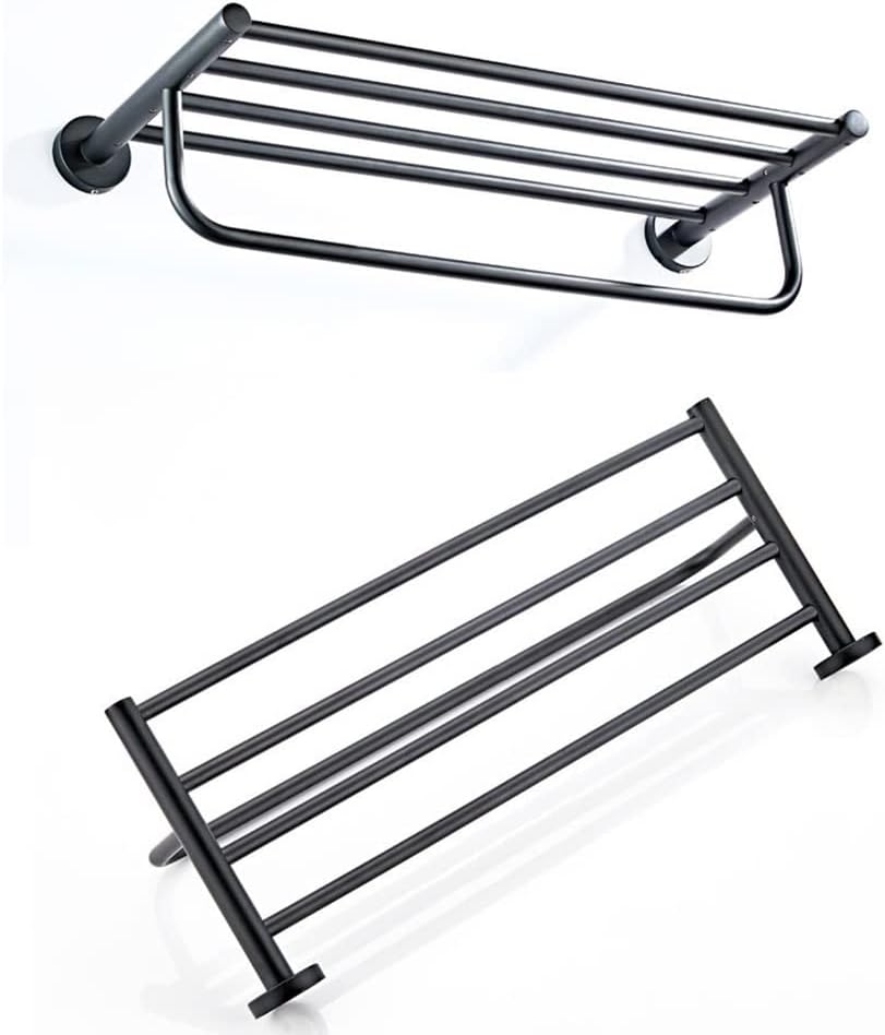 ANNBKA 50cm Black Brass Wall-Mounted Towel Rack 1