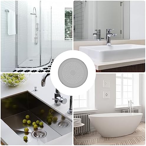2 Pack Silicone Drain Cover Hair Catcher with Strong Suction Cups