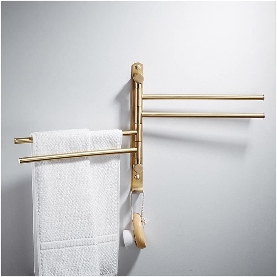 ANNBKA Foldable Rotatable Towel Bar Brass