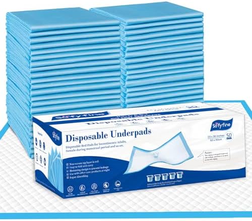 SOFYFINE 100 Count Leakproof Adult Bed Pads 23x36
