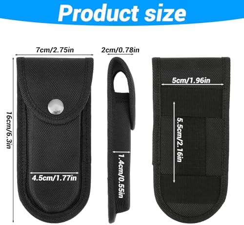 Trinkrittey Folding Knife Sheath with Snap Closure for 5-55 Multitools