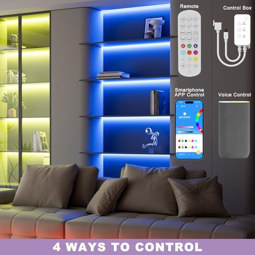MIWISE 20ft RGB COB LED Strip Light DC24V Dimmable
