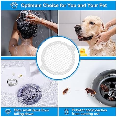 10pcs Disposable Hair Drain Cover Sticker for Kitchen and Bathroom