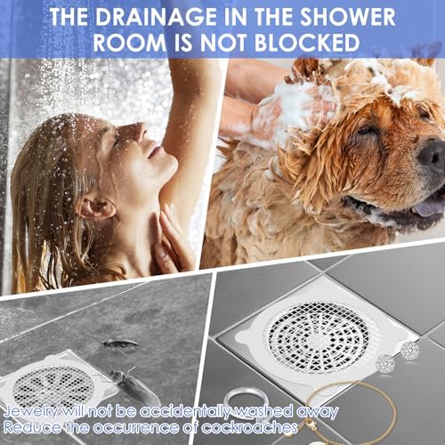 50 Pcs Waterproof Hair Catcher Sticker with Scraper
