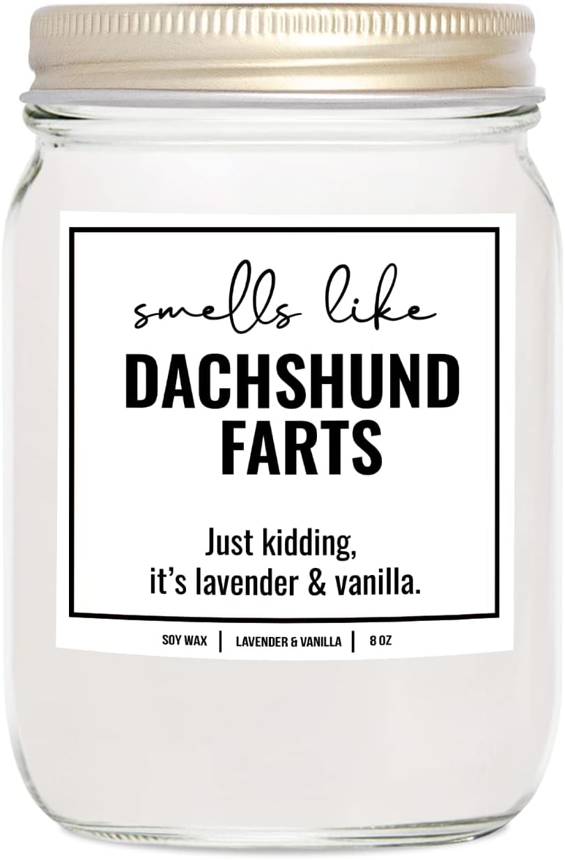 YouNique Designs Dachshund Candle 8 Oz Lavender Vanilla