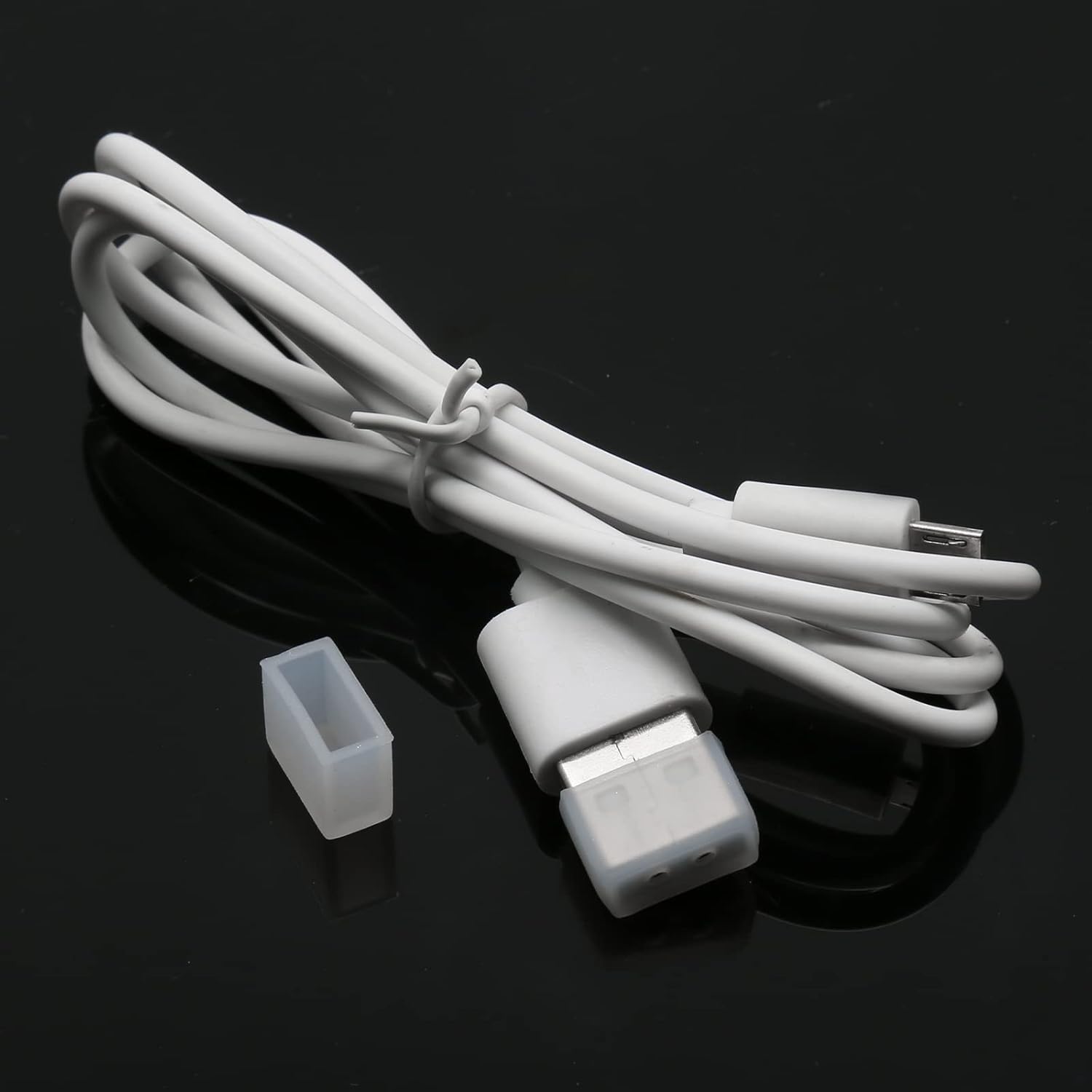 Cionyce 50 PCS LED Strip End Cap Cover 2 Holes 12mm