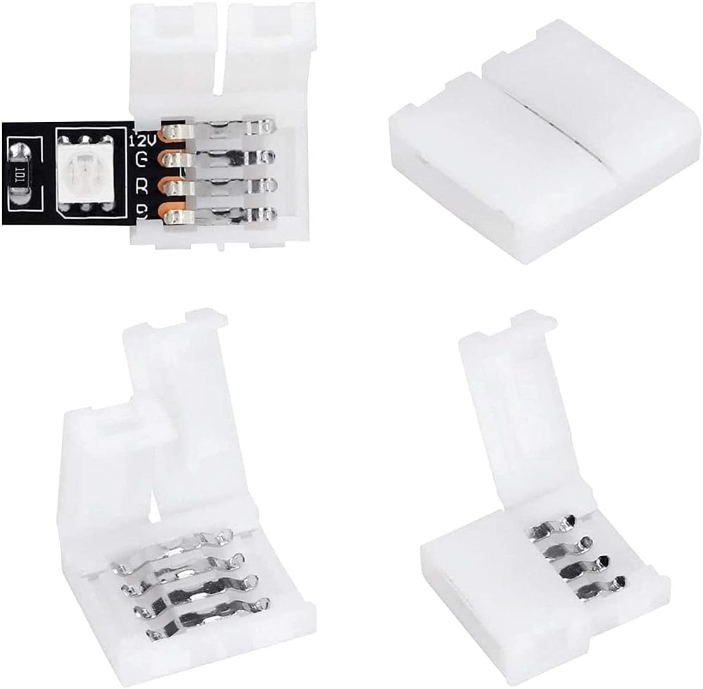 JJLFresheners 10 Pcs 4 Pin LED Strip Connectors for Track Lighting