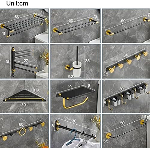 ANNBKA Bathroom Accessory Set with Towel Rack and Coat Hooks 1