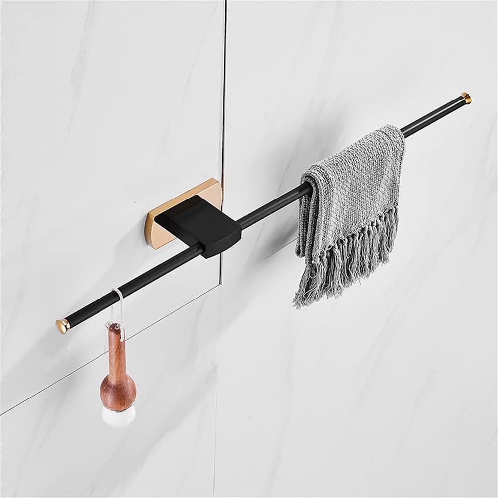 Black Gold All-Copper Towel Rack Set for Bathroom