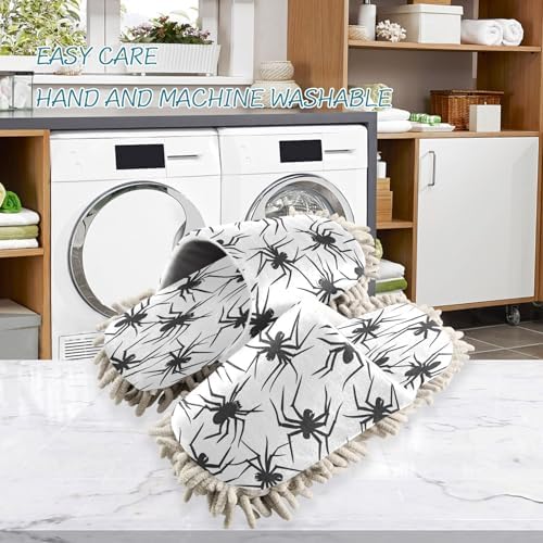 Zhirexin Halloween Black Web Cleaning Slippers 1