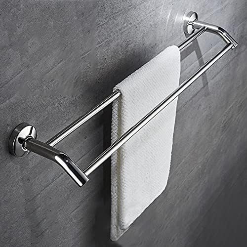 TiStm Stainless Steel Double Towel Bar 30Cm Polished Silver