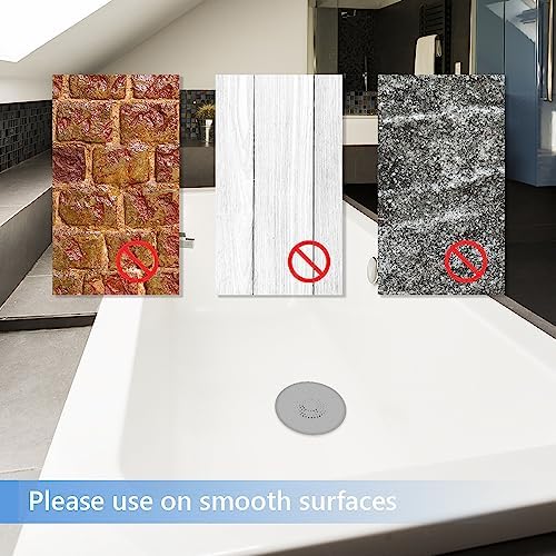2 Pack Silicone Drain Cover Hair Catcher with Strong Suction Cups