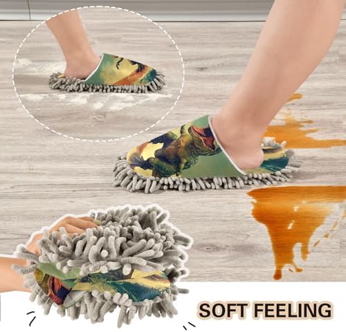 Zhirexin Microfiber Mop Slippers for Home Cleaning 1