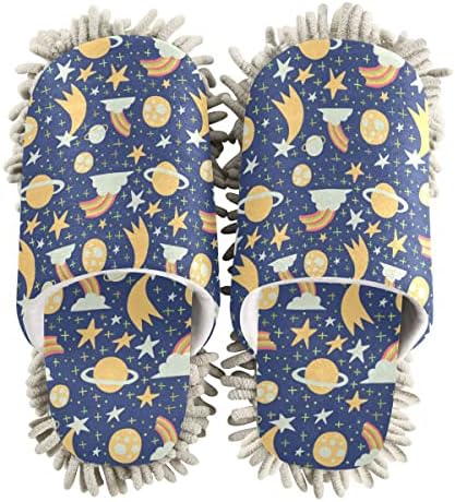 DOMIKING Mop House Slippers with Microfiber Sole