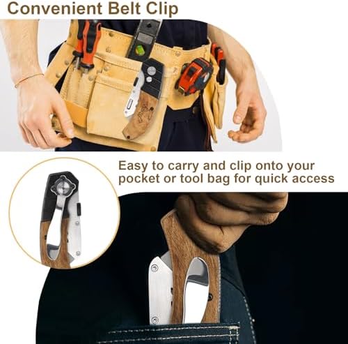 Vickay Utility Knife with Belt Clip and 5 SK5 Blades 1