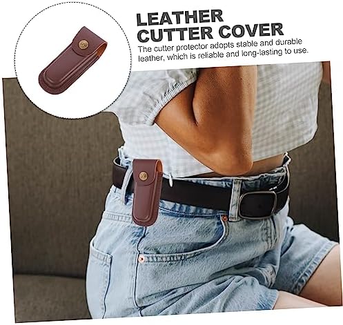 WOONEKY Leather Belt Cutter Holder Tool Pouch