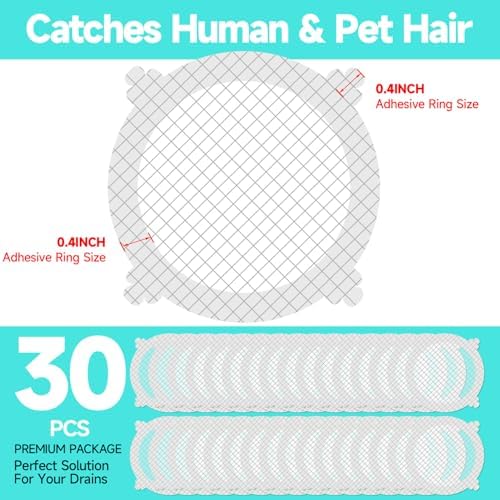30 Pack Disposable Hair Catcher for Drains and Sinks