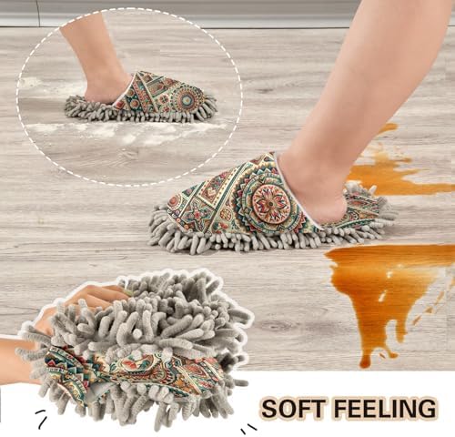 Zhirexin Mandala Pattern Mopping Slippers