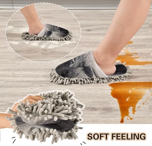 Zhirexin Comfortable Microfiber Mop Slippers for Men Women