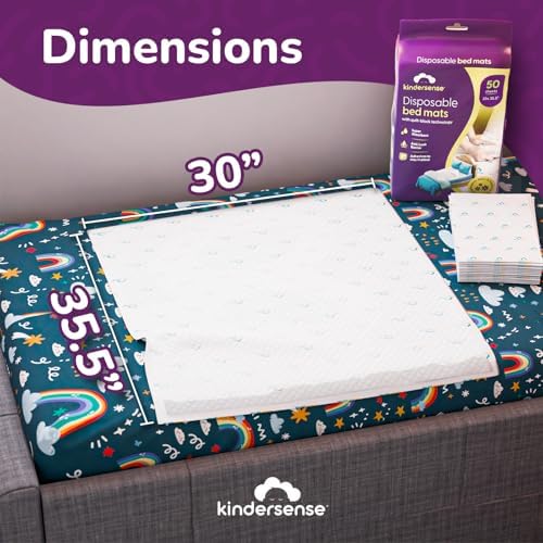KinderSense Ultra Absorbent Bed Pads 36 x 30 In - Leakproof Discreet