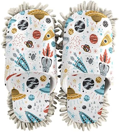 DOMIKING Mop House Slippers for Women and Men