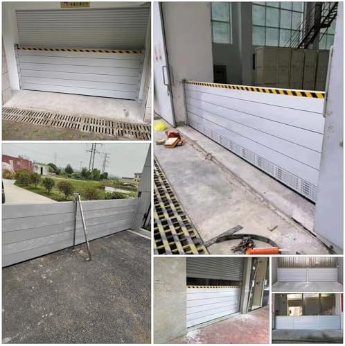 Flood Defense System - 47inch Aluminum Baffle Barriers Silver-L-175c