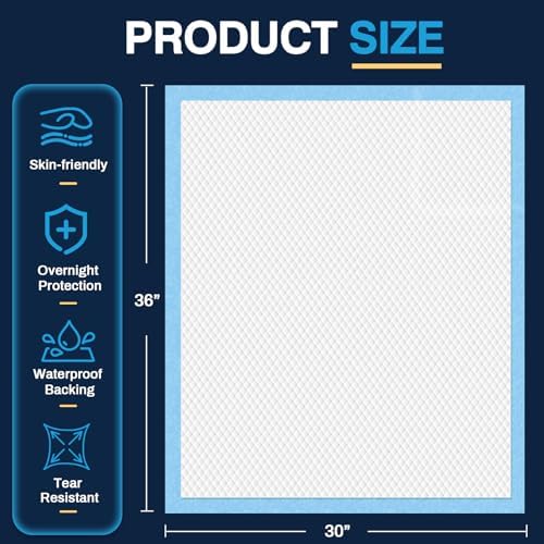 AAY Disposable Bed Pads 30X36 100pcs Tear-Resistant Incontinence Pads