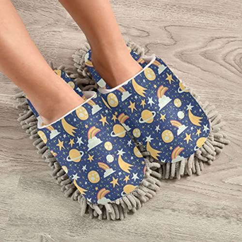 DOMIKING Mop House Slippers with Microfiber Sole