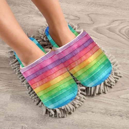 Zhirexin Colorful Stripes Cleaning Slippers 1
