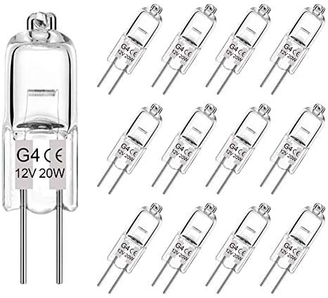 Lacnooe G4 Halogen Bulb 20W 12 Pack Dimmable