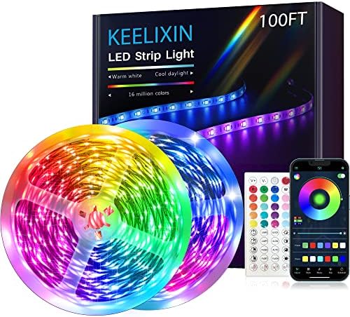KEELIXIN Bluetooth Music Sync LED Strip Lights for Bedroom 1