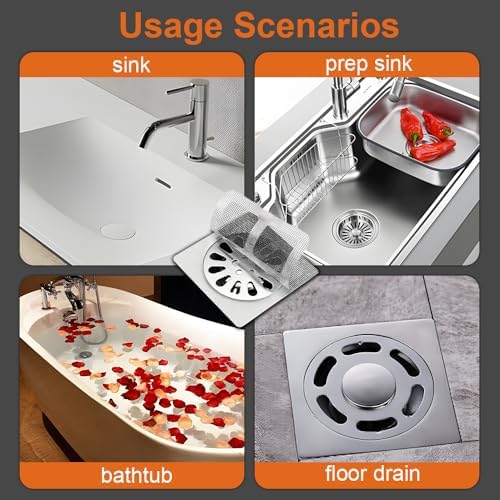 Disposable Hair Drain Stickers 10-Pack Shower and Sink Hair Catcher