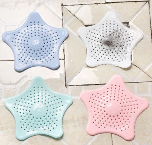 4 PCS Starfish Hair Catcher for Bath and Kitchen Drain