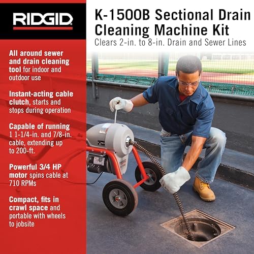 RIDGID 23717 K-1500B Sectional Drain Cleaner