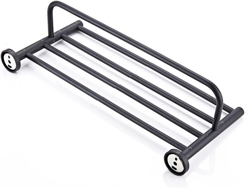 ANNBKA 50cm Black Brass Wall-Mounted Towel Rack 1