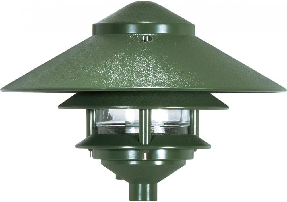 Nuvo One Light Outdoor 2 Louver Path Light Green