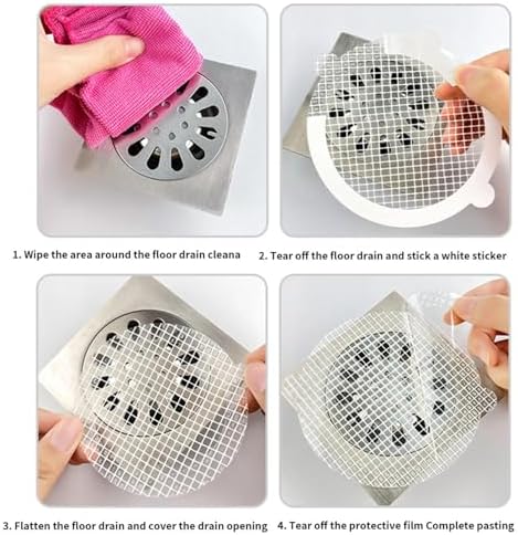 10pcs Waterproof Hair Catcher for Shower and Bathtub