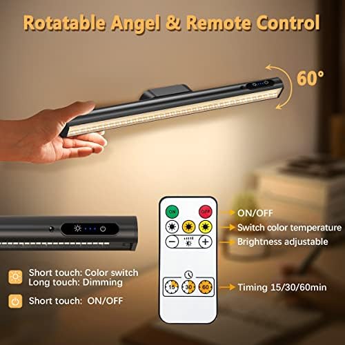 Hapfish Rechargeable Magnetic LED Wall Strip Light - Dimmable Black