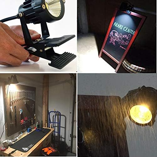WeFoonLo 1pcs 5W LED Clip Light Outdoor Water Resistant Spotlight Lamp