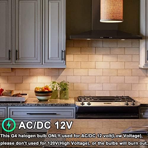 Lacnooe G4 Halogen Bulb 20W 12 Pack Dimmable
