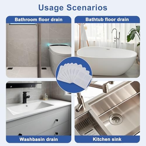 PASAGLU 4 x 4 Disposable Shower Drain Hair Catcher