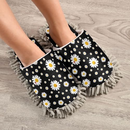 Sinestour Ditsy Floral Microfiber Mop Slippers