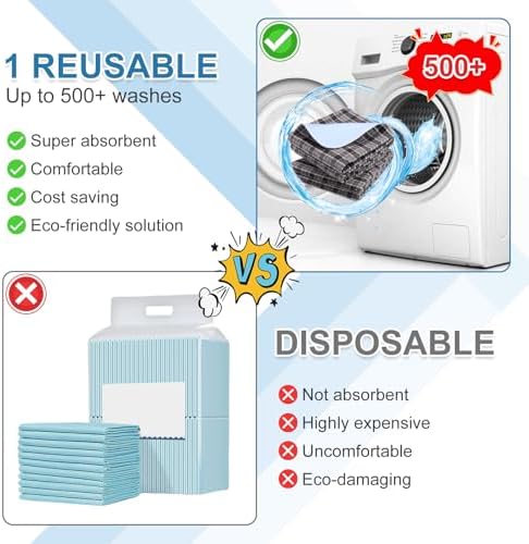 OUTCREATOR Washable Bed Pads 34x56 Black Plaid Pack of 2 1